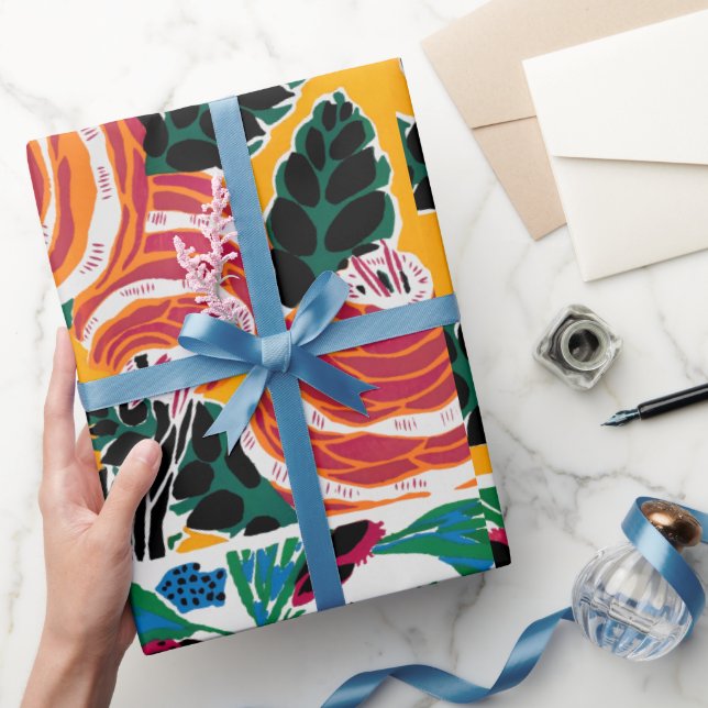 Blumenkunst Deko-Muster Orientalisches Wrapping Pa Geschenkpapier (Schenken)