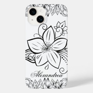 Blumenkunst, einfarbige Schönheit Case-Mate iPhone 14 Hülle