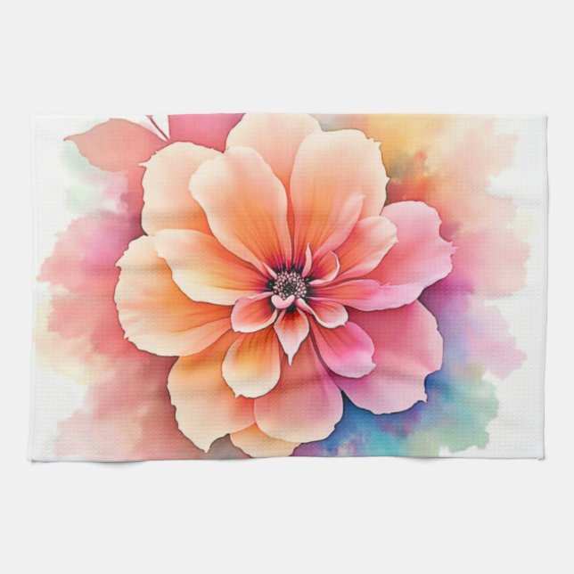 Blumenkunst enthüllt Design Geschirrtuch (Horizontal)