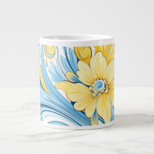 Blumenkunst-Muster Extra-Large Tasse