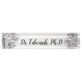 Blumenkunst Namensplakette