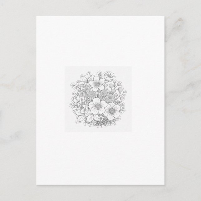 Blumenkunst Postkarte (Vorderseite)