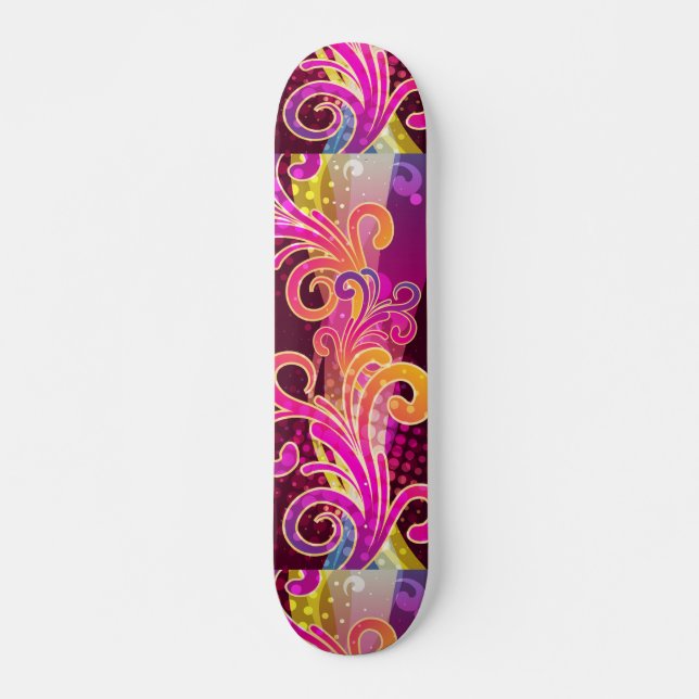 Blumenkunst Skateboard (Vorne)