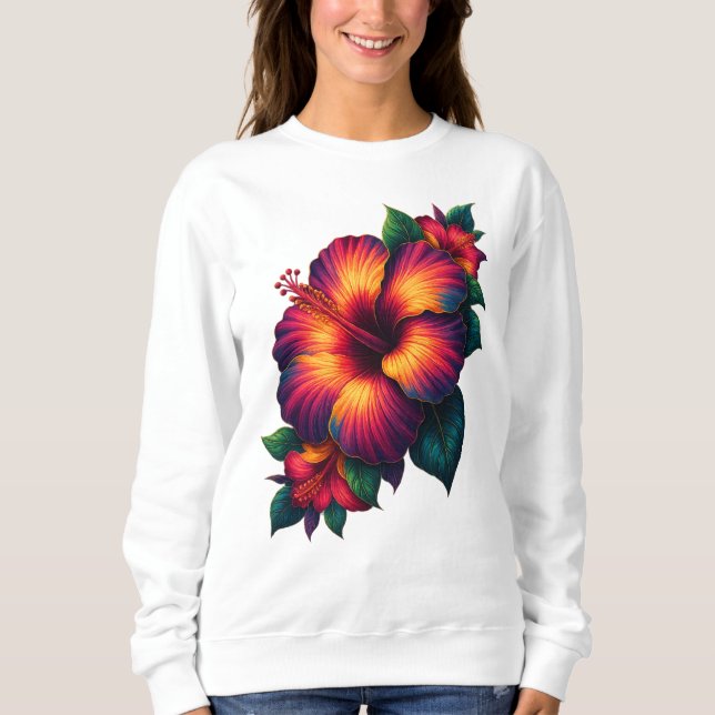 Blumenkunst-Sweatshirt für Frauen Sweatshirt (Vorderseite)