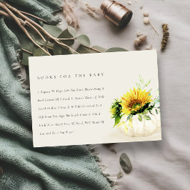 Blumenkürbis Blumenbücher für Babydusche Begleitkarte