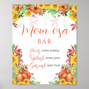 Blumenkürbis Mama osa Bar Poster