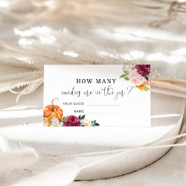 Blumenkürbis schätzen, wie viele Bonbons die Karte