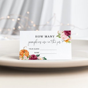 Blumenkürbis schätzen, wie viele Kürbis-Wild Begleitkarte