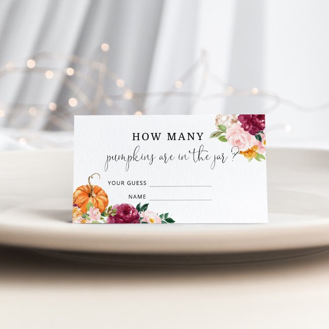 Blumenkürbis schätzen, wie viele Kürbis-Wild Begleitkarte (Von Creator hochgeladen)