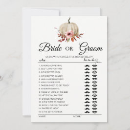 Blumenkürbisbräune oder Gräuel Einladung