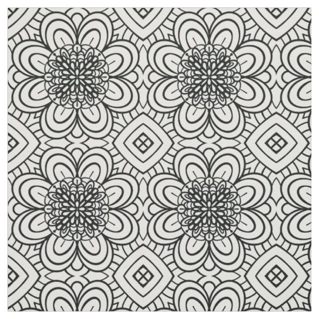 Blumenlabyrinth-Stoff Stoff (Muster)