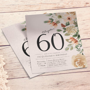 Blumenladen 60. Geburtstag Einladung Flyer