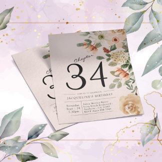 Blumenläden jedes Jahr Geburtstag Einladung Flyer