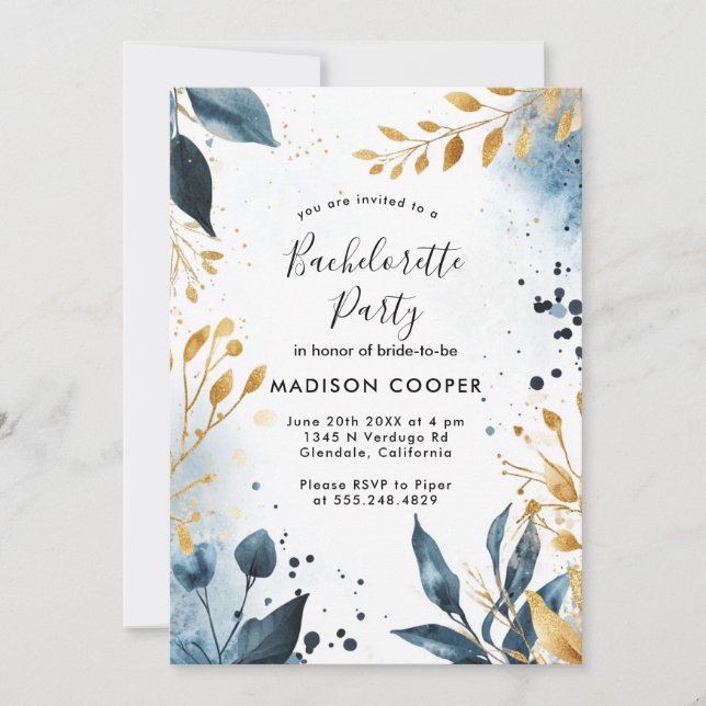 Blumenladen Junggeselinnen-Abschied Einladung (Vorderseite)