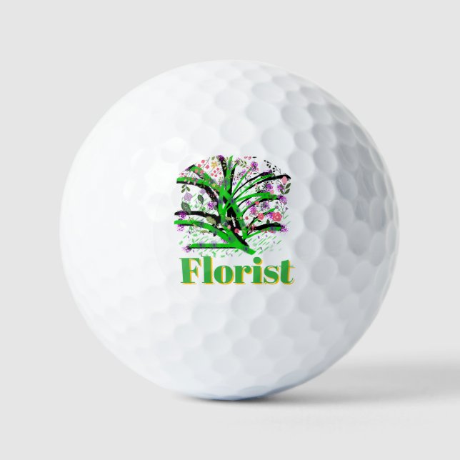 Blumenladen-Logo Golfball (Vorderseite)
