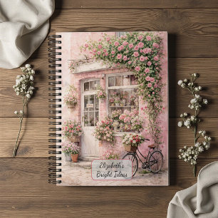 Blumenladen mit Fahrrad Notizbuch