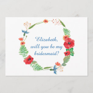 Blumenladen "Werden Sie meine Bräute sein?" Einladung