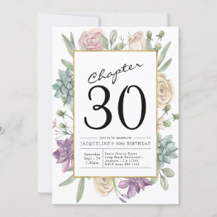 Blumenladen zum 30. Geburtstag Einladung