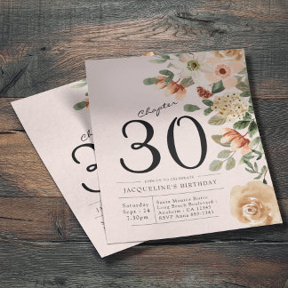 Blumenladen zum 30. Geburtstag Flyer