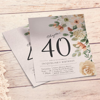Blumenladen zum 40. Geburtstag Flyer