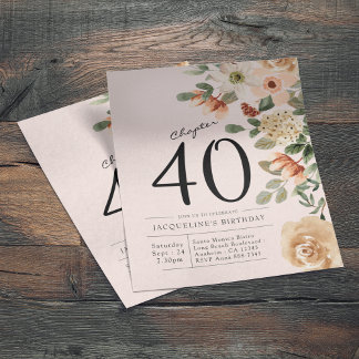 Blumenladen zum 40. Geburtstag Flyer