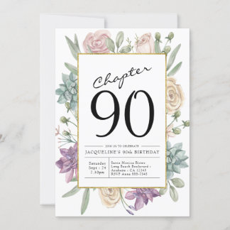 Blumenladen zum 90. Geburtstag Einladung