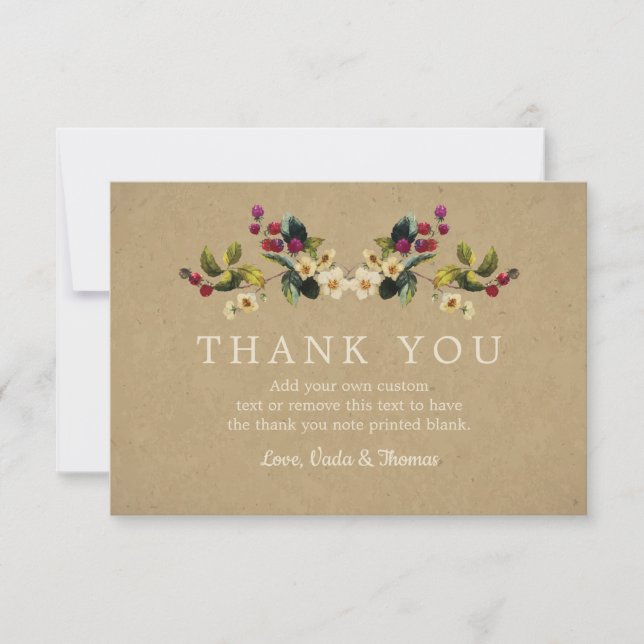 Blumenland danken Ihnen Karten (Vorderseite)