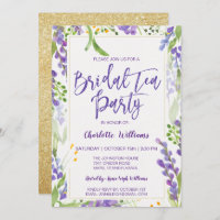 Blumenlavender & Gold Brautparty Tee