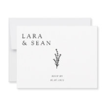 Blumenlavender Moderne Minimalistisch Schwarz/Weiß