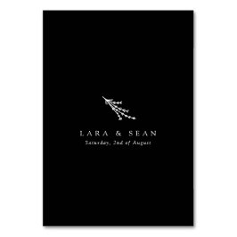 Blumenlavender Moderne Minimalistisch Schwarz/Weiß Tischnummer