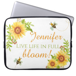 Blumenleben im Personalisierten Notebook im Vollbl Laptopschutzhülle