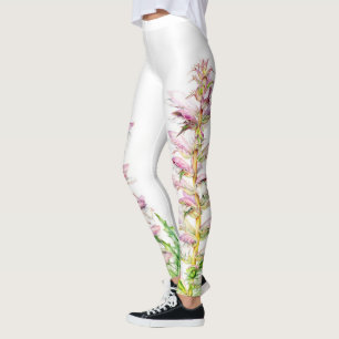 BlumenLeggings des rosa lila Bärnhinterteils Leggings