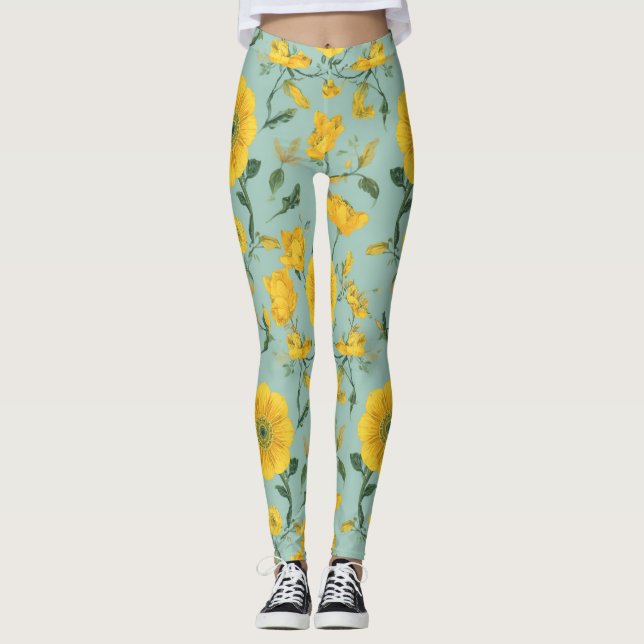 Blumenleggings Leggings (Vorderseite)