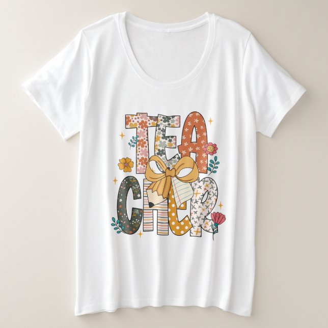 Blumenlehrer  große größe T-Shirt (Design vorne)