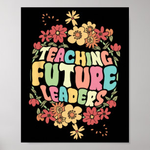 Blumenlehrerin unterrichtet zukünftige Führungskrä Poster