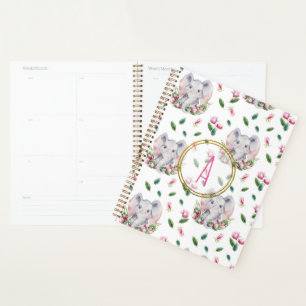 Blumenlephant Monogram Girl Pink Bedroom Kinderzim Planer