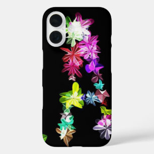 Blumenletter A Kunst Druck iPhone 16 Hülle