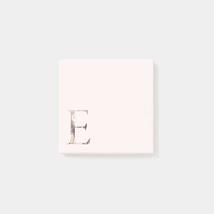 Blumenletter "E" Monogramm Notizen