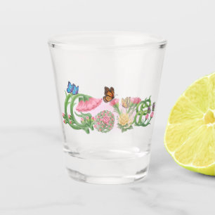 Blumenliebe schnapsglas