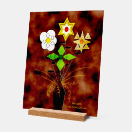 "Blumenlieferung" (28 x 35,5 cm) Acryl-Schild Acrylschild