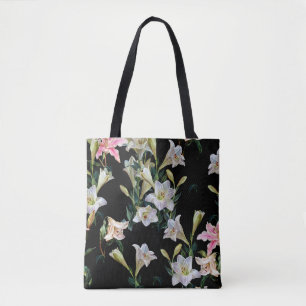 Blumenlilien: Schwarzes Hintergrundbild