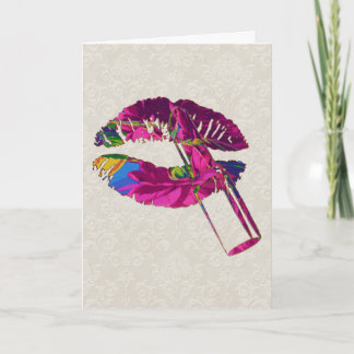 Blumenlippenmotiv-Gruß-Karte Karte