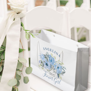 Blumenmädchen Blaue Pfingstrose Florale Hochzeits Große Geschenktüte