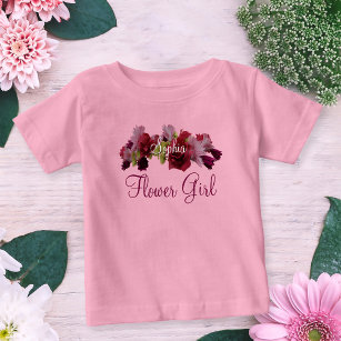 Blumenmädchen-Brautparty Hochzeit Baby T-shirt