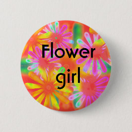 Blumenmädchen Button
