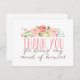 Blumenmädchen der Ehre danken Ihnen Dankeskarte (Vorne/Hinten)