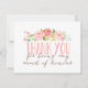 Blumenmädchen der Ehre danken Ihnen Dankeskarte (Vorderseite)