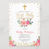 Blumenmädchen Erste Heilige Kommune Einladung