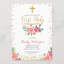 Blumenmädchen Erste Heilige Kommune Einladung