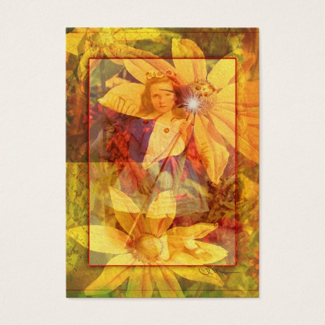 Blumenmädchen - Kunsthandwerkskarten (Vorderseite)